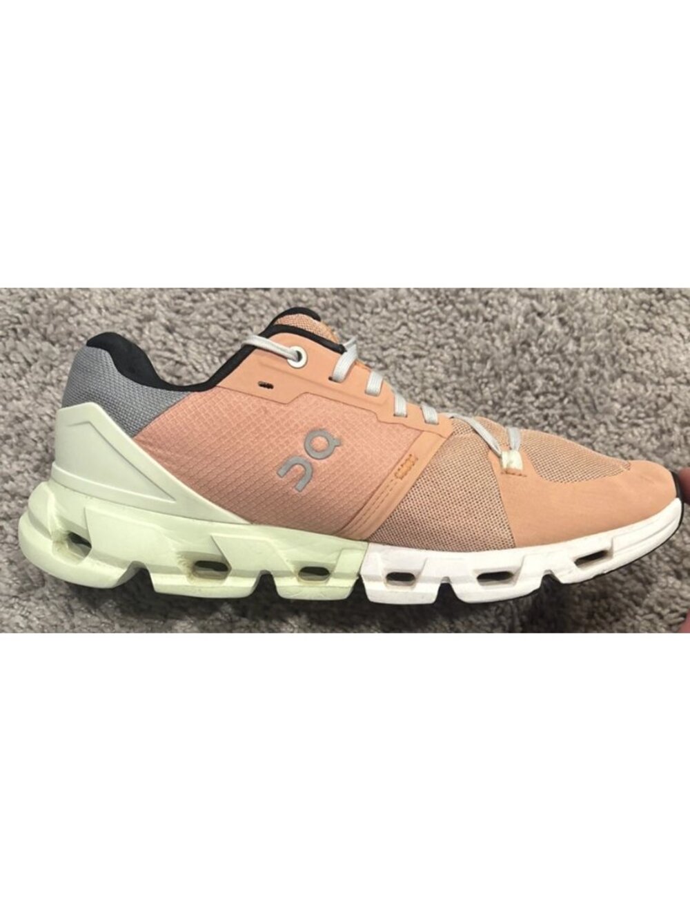 ON Cloudflyer 4 Running Sneakers Shoes Peach / Aloe / White Women's Size 9.5 - Picture 2 of 8